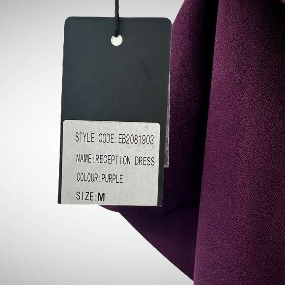 Elliatt Reception Cascade Ruffle Strapless Cocktail Dress Size Medium‎ 6 Purple - Picture 8 of 10